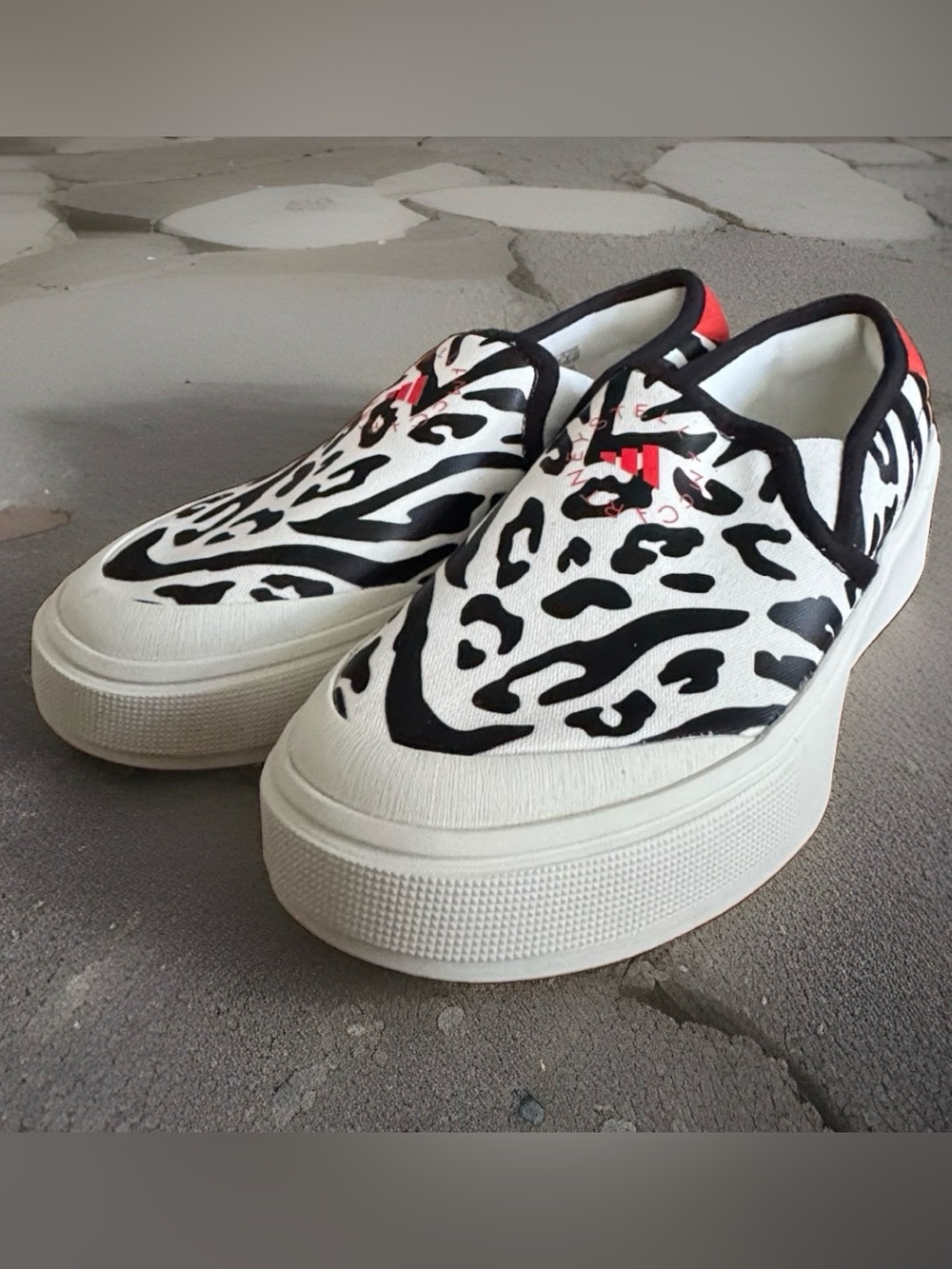 Stella McCartney x adidas Court Slip-On Animal Print HP3210 Size 9 NWOB
